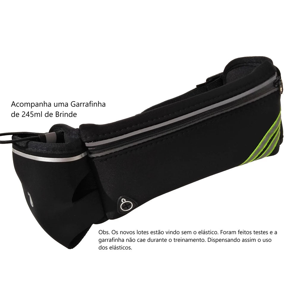 Pochete porta Garrafa Corrida Bike Caminhada Ciclismo Celular até 7,5 Polegadas c Garrafinha Gratis