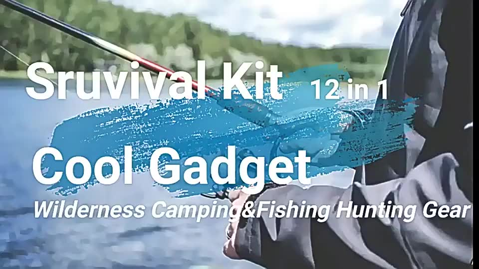 12 em 1 Kit De Acampamento Aventura De Sobrevivência De Emergência Acampamento Tático Militar Aventura Trilha