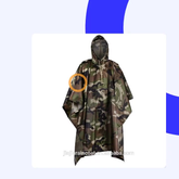 Novo - Poncho Militar Camuflado 3 em 1 — Capa de Chuva, Lona Camping e Abrigo Impermeável.