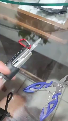 Kit Alicate De Pesca Cordão de Segurança Tesoura Multifuncional Pegador de Peixe Ferramentas