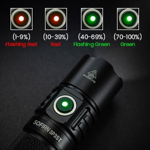 Lanterna Tática Sofirn SP35T 3800 Lúmens LED Com Porta Recarregável USBC Perfuração De Fraldas 21700 Mastigação