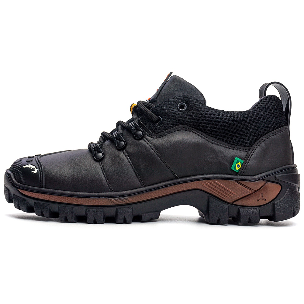 Coturno Masculino Trabalho Segurança Bico Emborrachado Bota Adventure