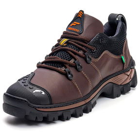 Coturno Masculino Trabalho Segurança Bico Emborrachado Bota Adventure