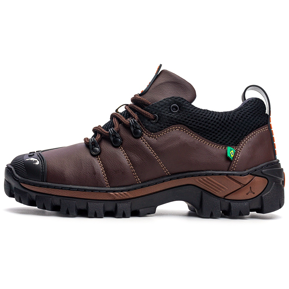 Coturno Masculino Trabalho Segurança Bico Emborrachado Bota Adventure