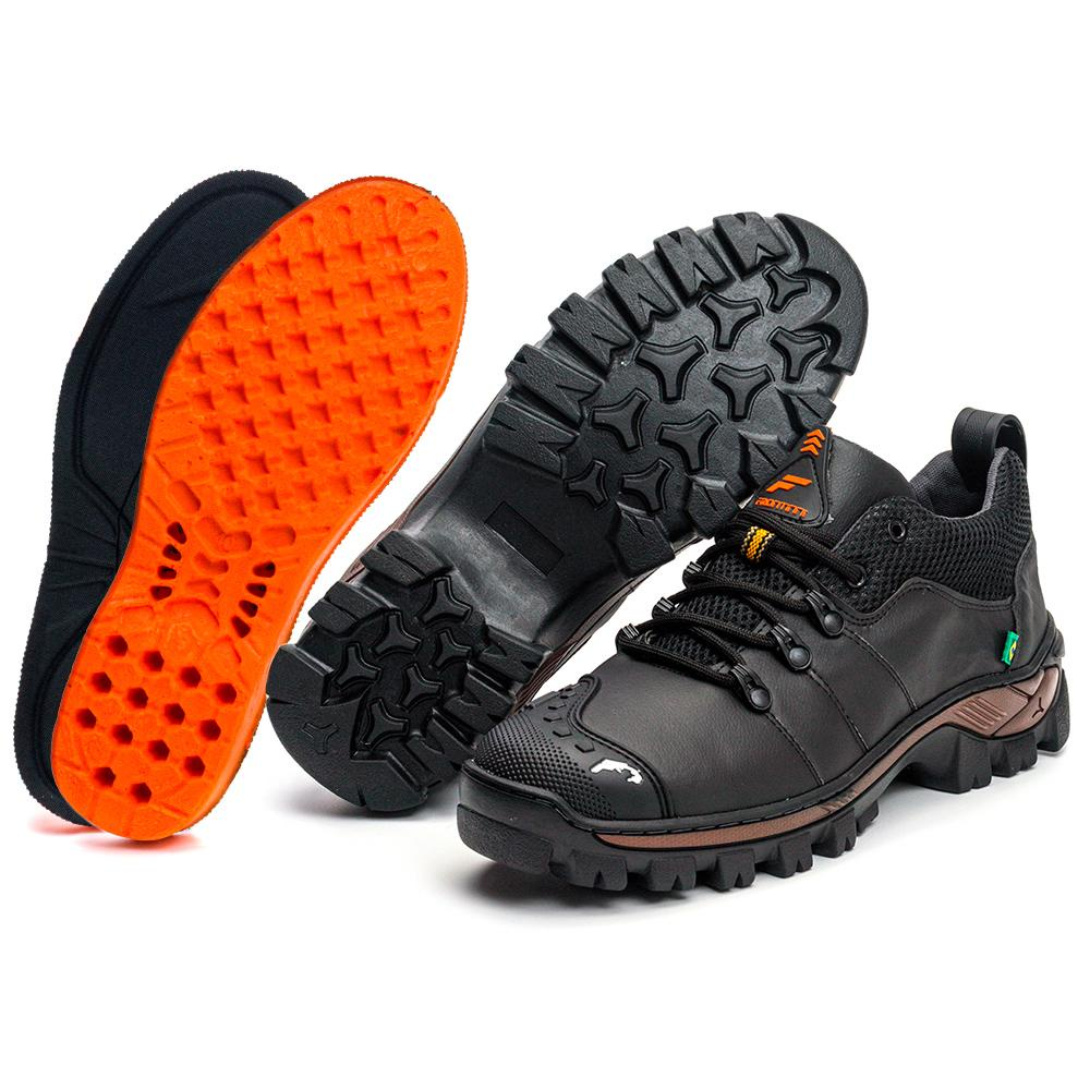 Coturno Masculino Trabalho Segurança Bico Emborrachado Bota Adventure