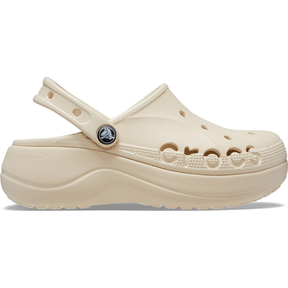 Sandália crocs baya plataform clog winter white
