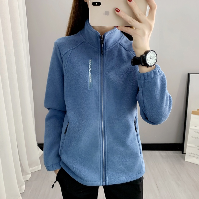 Fêmea Com Zíper Casaco De Lã Espessado E Quente Montanhismo Esportivo Ao Ar Livre