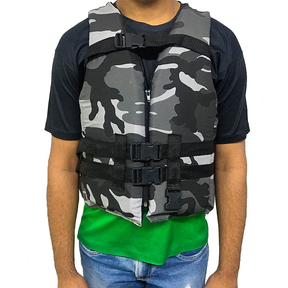 Colete Salva Vidas Camuflado Cinza 120 kg - Lançamento