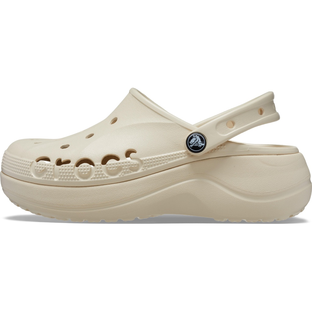 Sandália crocs baya plataform clog winter white