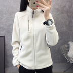 Fêmea Com Zíper Casaco De Lã Espessado E Quente Montanhismo Esportivo Ao Ar Livre
