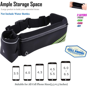 Bolsa de corrida à prova d'água com suporte para garrafa de água