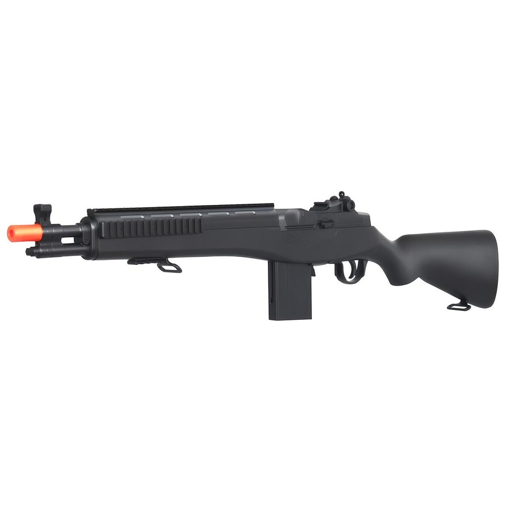 Kit Rifle AirSoft M14 M305F Spring 6mm Preta - Double Eagle + 2000 Esferas 0.12g