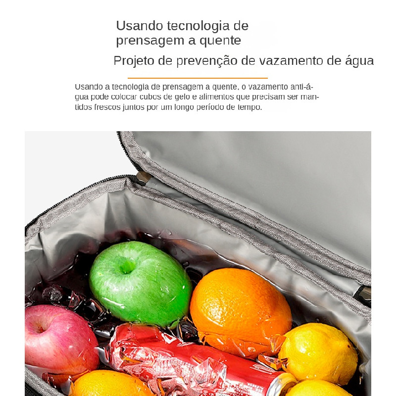 Mochila térmica bolsa térmica acampamento ao ar livre mochila piquenique oxford tecido impermeável bolsa de gelo isolada