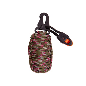 Chaveiro Paracord Kit Sobrevivência c/ Apito XGJ-8 (20 Itens)