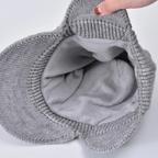 Gorros Skullies Masculinos Com Viseira Para O Calor Inverno Malha Earmuffs Grosso Lã Forrado Crânio Esqui Boné De Beiseb