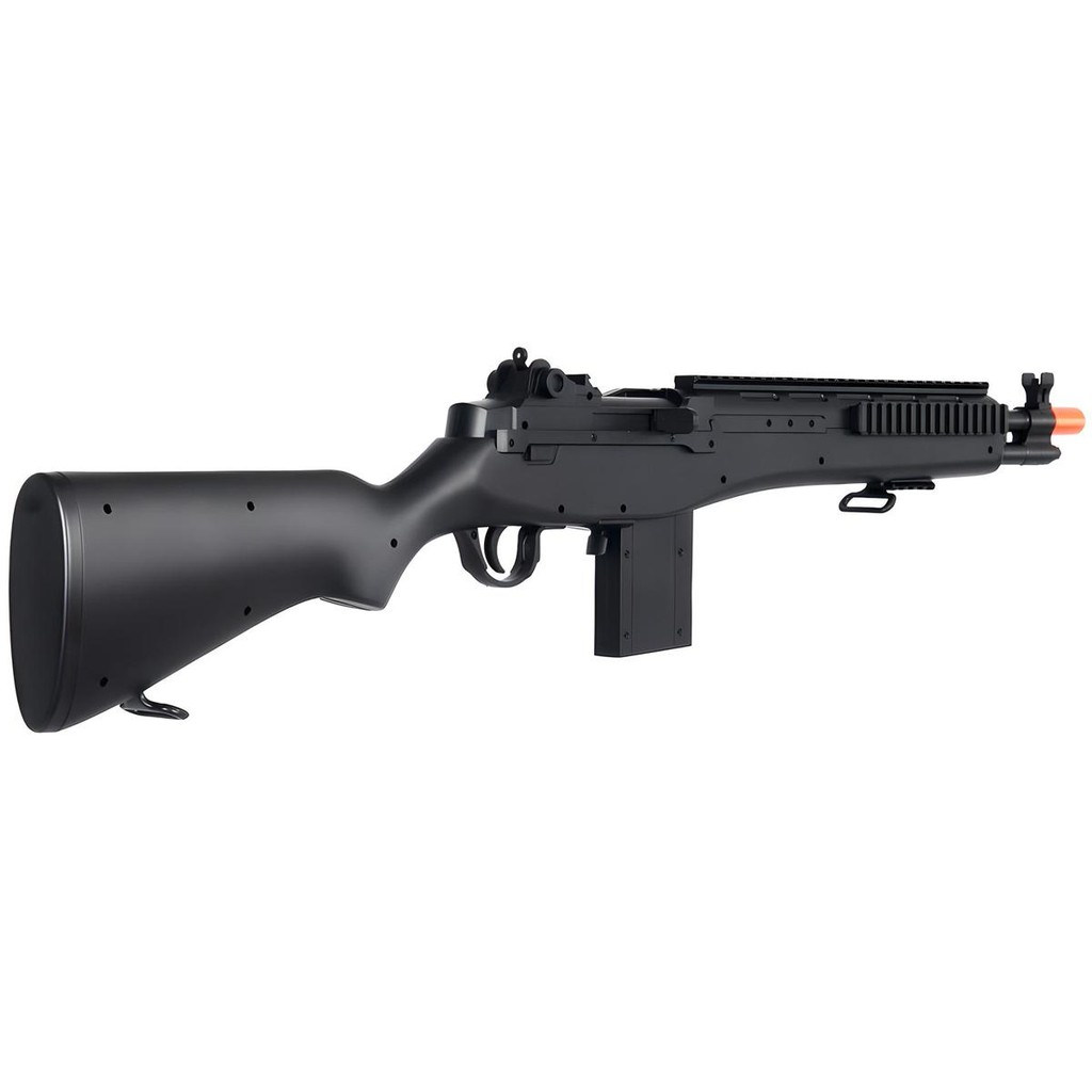 Kit Rifle AirSoft M14 M305F Spring 6mm Preta - Double Eagle + 2000 Esferas 0.12g