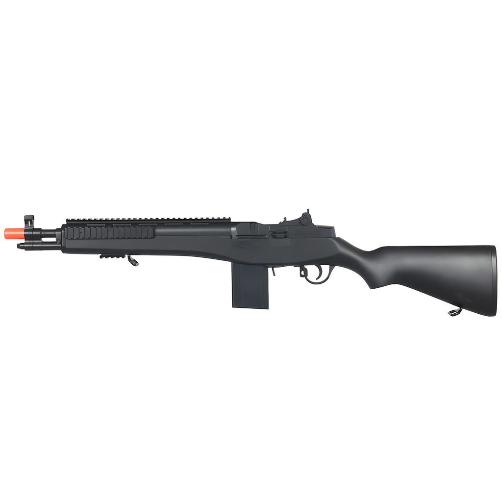 Kit Rifle AirSoft M14 M305F Spring 6mm Preta - Double Eagle + 2000 Esferas 0.12g