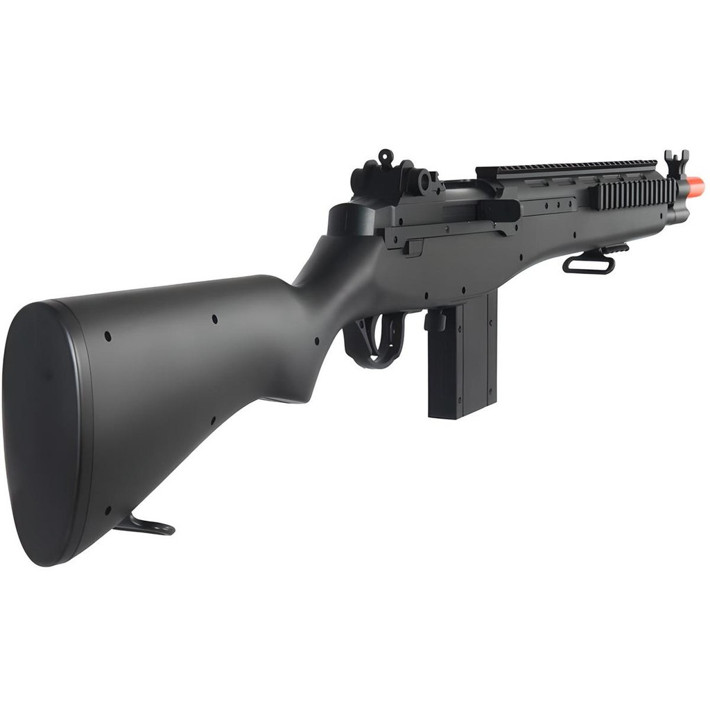 Kit Rifle AirSoft M14 M305F Spring 6mm Preta - Double Eagle + 2000 Esferas 0.12g