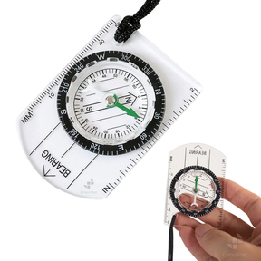 Bússola Cordão Camping Sobrevivência Régua Trilha Mapa Graus Tática Acampamento Bolso Caça Pesca