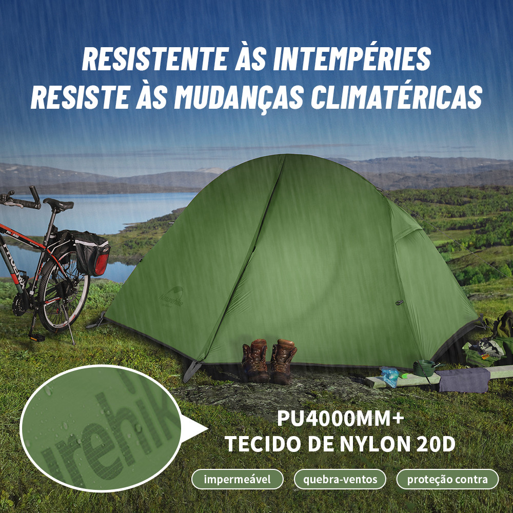 Naturehike Tenda Ultraleve Ao Ar Livre 3 Temporada À Prova Dwaterproof Água 20D Náilon Caminhadas 1 Pessoa Mochila Acamp