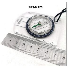 Bússola Cordão Camping Sobrevivência Régua Trilha Mapa Graus Tática Acampamento Bolso Caça Pesca