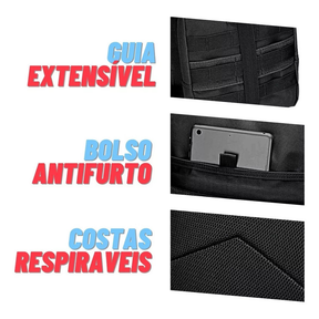 Mochila Militar Tática 40l Impermeável Grande Camping Litros Reforçada com Bandeira Masculina Feminina