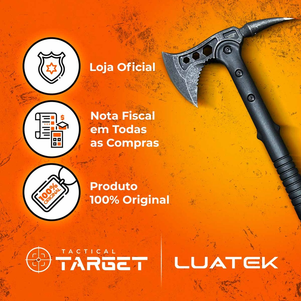 Machado Tático Militar Aço Tomahawk P/ Sobrevivência Caça Pesca Camping Machadinha Afiado SLK FT10