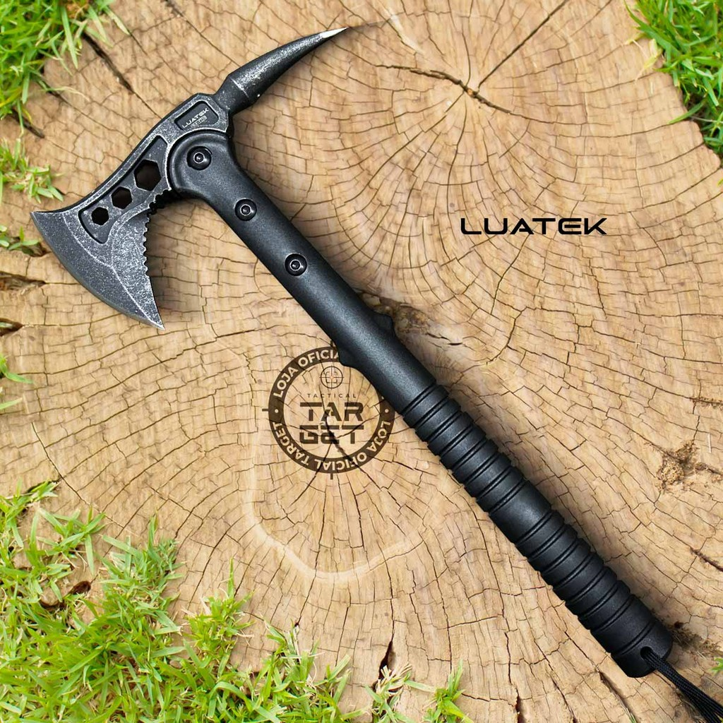 Machado Tático Militar Aço Tomahawk P/ Sobrevivência Caça Pesca Camping Machadinha Afiado SLK FT10