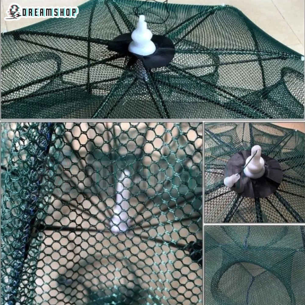 KIT 2 Armadilha Covo Peixe Isca Viva Lambaris Camarões 90x90cm/ peixes com 8 entradas Rede Retrátil