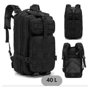Mochila Militar Tática 40l Impermeável Grande Camping Litros Reforçada com Bandeira Masculina Feminina