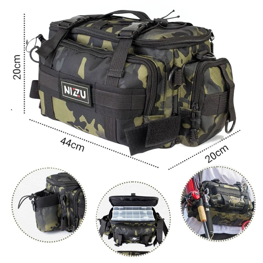 Bolsa Pochete Pesca Multiuso 2 em 1 Nizzu Camuflada NZU-028