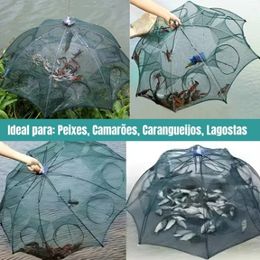 KIT 2 Armadilha Covo Peixe Isca Viva Lambaris Camarões 90x90cm/ peixes com 8 entradas Rede Retrátil
