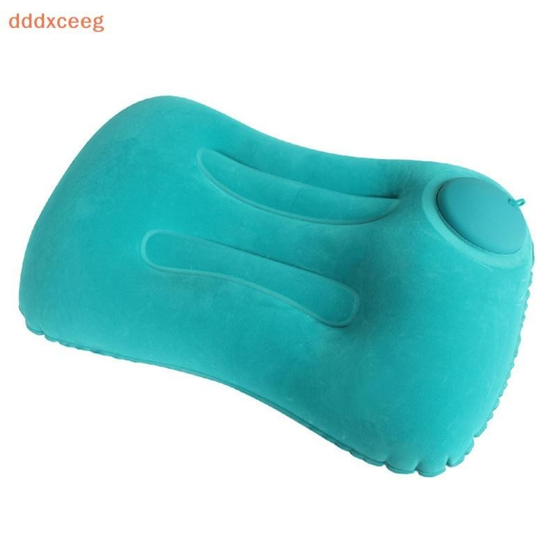 Travesseiro inflável portátil ultraleve adequado para viagens ao ar livre, acampamento, travesseiro de pescoço