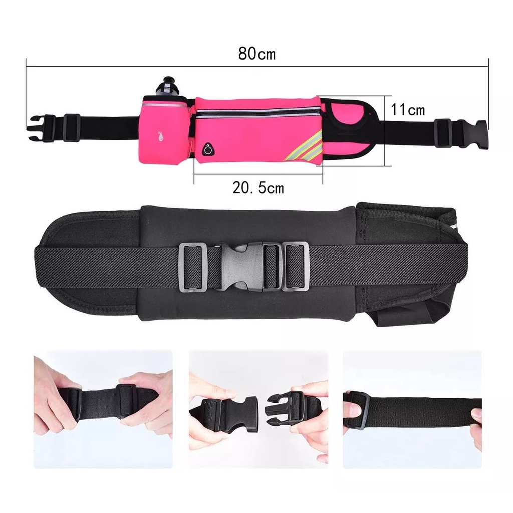 Bolsa de corrida à prova d'água com suporte para garrafa de água