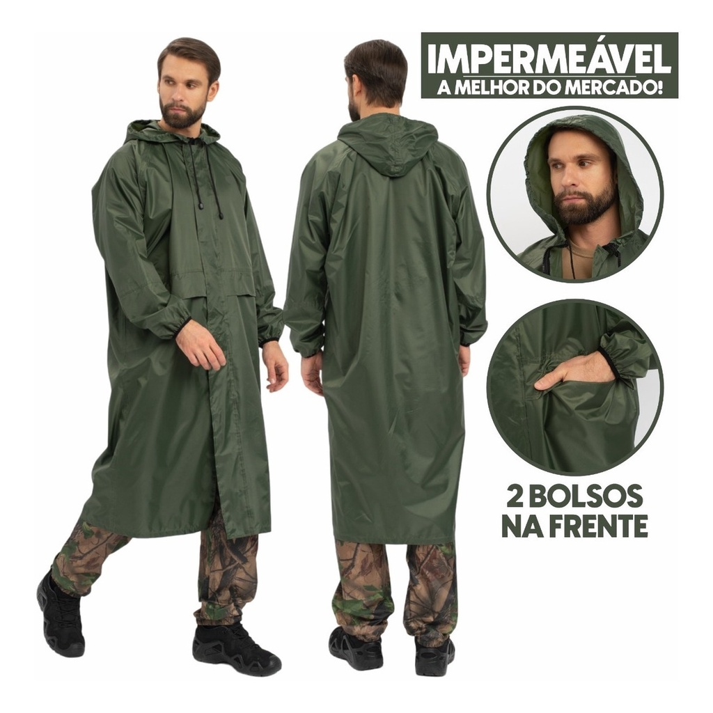 Capa De Chuva P/ Pesca Pescaria Militar Reforçada Epi Oferta