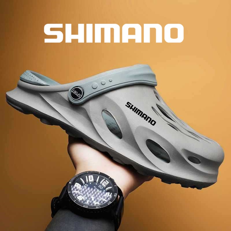 Shimano Sapatos De Verão Ao Ar Livre Buraco Baotou Homens Sandálias Casuais Suxi Chinelos De Praia Pesca