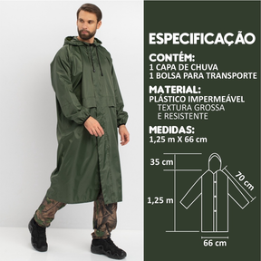 Capa De Chuva P/ Pesca Pescaria Militar Reforçada Epi Oferta