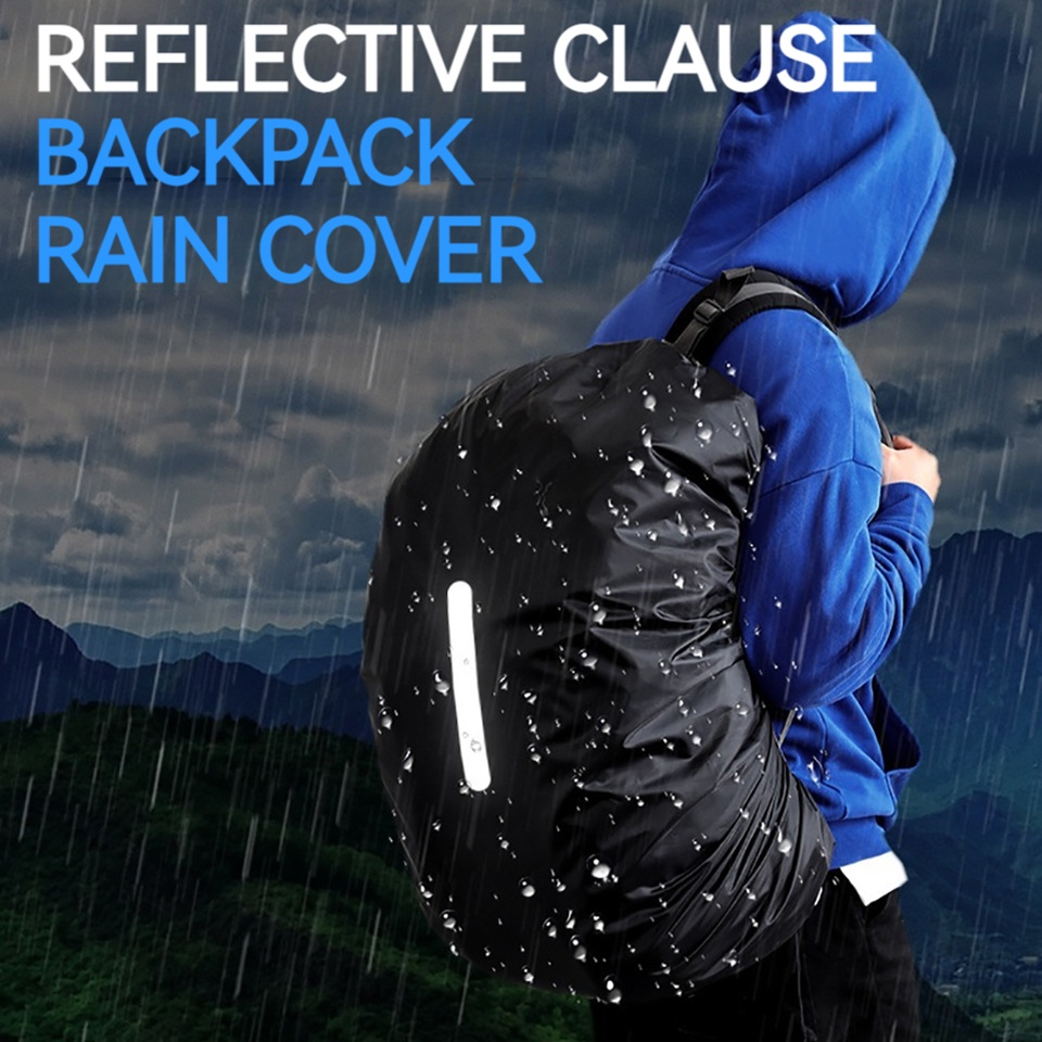 20L 35L 45L 60L 70L 80L 210t Double Plug Reflective Rain Cover Camping Xadrez Ciclismo Vertical Impermeável Rainycover