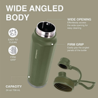 Garrafa Térmica Grande Capacidade Esportiva De Viagem Tampa De Portátil 800ml