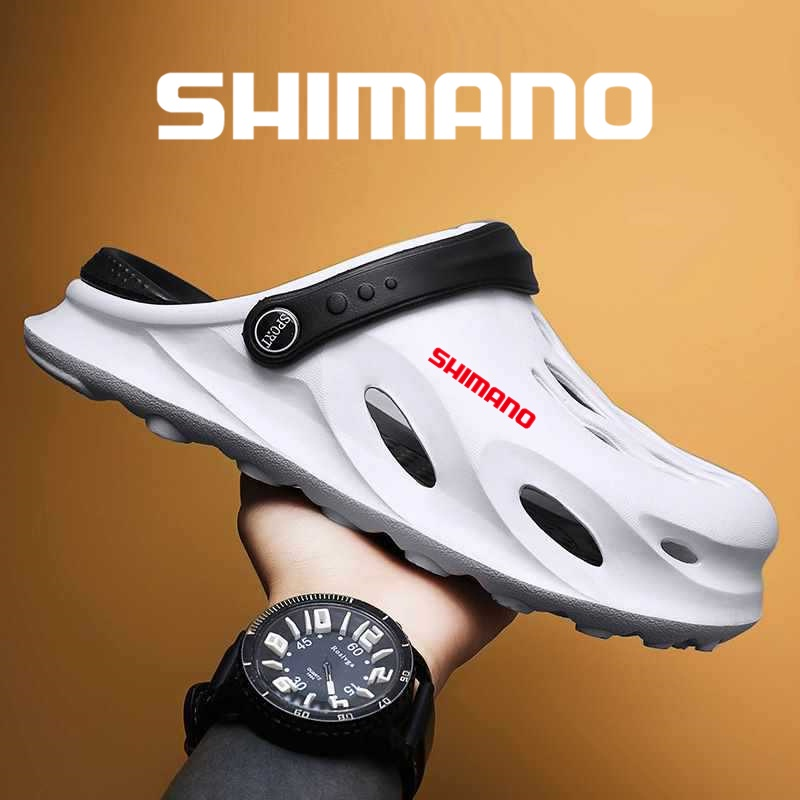Shimano Sapatos De Verão Ao Ar Livre Buraco Baotou Homens Sandálias Casuais Suxi Chinelos De Praia Pesca