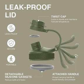 Garrafa Térmica Grande Capacidade Esportiva De Viagem Tampa De Portátil 800ml