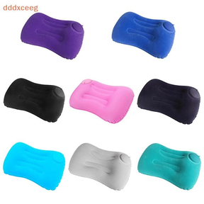 Travesseiro inflável portátil ultraleve adequado para viagens ao ar livre, acampamento, travesseiro de pescoço