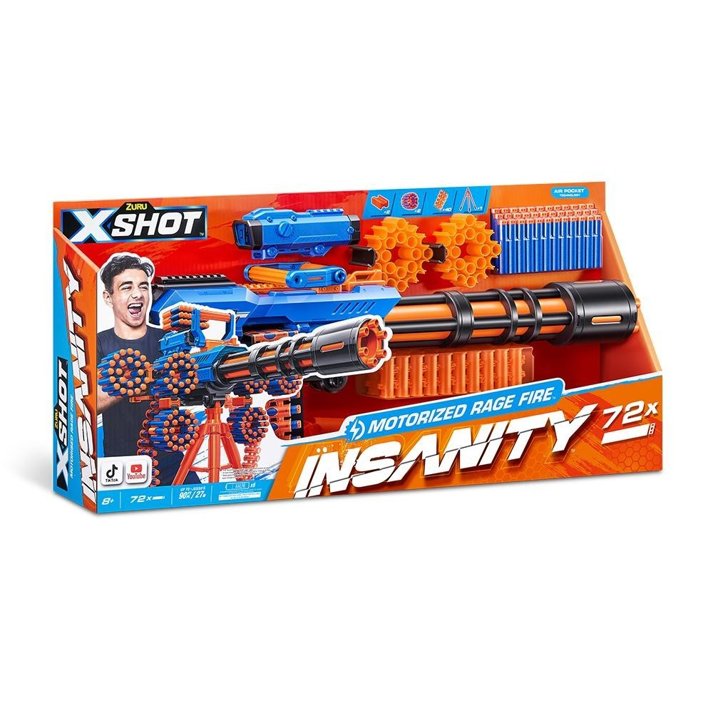 Lancador Insanity Motorized Rage Fire 72 Dardos