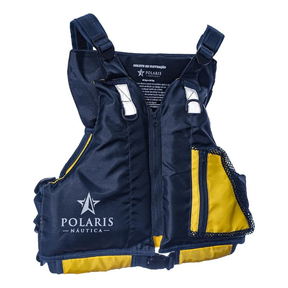 Colete De Flutuação Polaris Amarelo M 55-80KG Caiaque Pesca