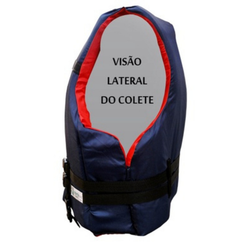 Colete Salva Vidas Raju Para Pescas Atividade Aquática Embarcação Unissex 60Kg Preto