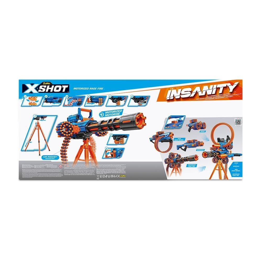 Lancador Insanity Motorized Rage Fire 72 Dardos