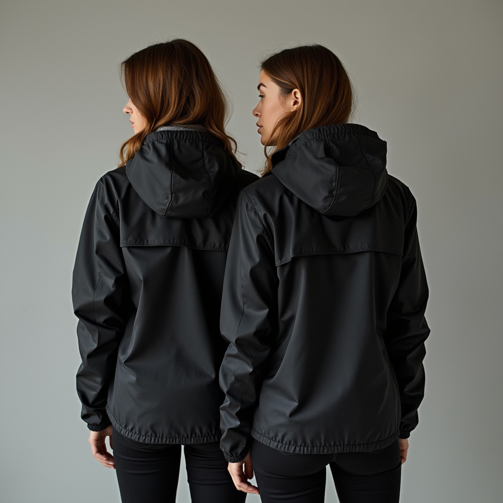 KIT 2 Jaqueta Corta Vento Forrado Premium Com Capuz Liso Casaco Blusão Feminino