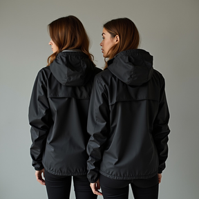 KIT 2 Jaqueta Corta Vento Forrado Premium Com Capuz Liso Casaco Blusão Feminino