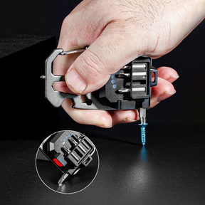 Chaveiro Lanterna Tatica Titaniun LED com Iluminação Ajustável Chave Multifuncional Blindado