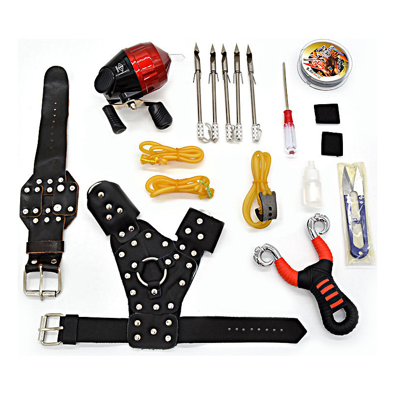 Kit18 Estilingue De Pesca Completo Flecha De Pesca/Carretel De Pesca/dispositivo De Lançamento
